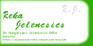 reka jelencsics business card